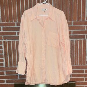 Banana Republic women’s 100% linen long sleeved oversized button up